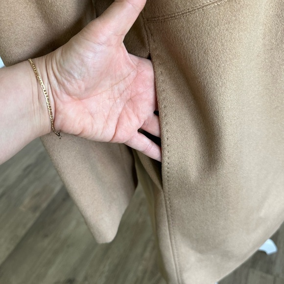 Calvin Klein Single Breasted Cashmere Wool Blend Reefer Coat - Picture 4 of 10